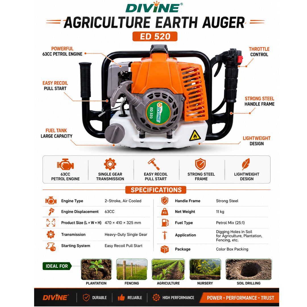 Agriculture Earth Auger Divini ED 520 - Image 2